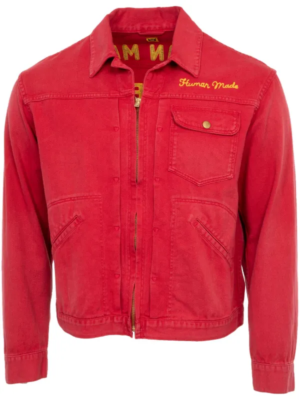 Human Made Work zip up Shirt Jacket Red FARFETCH HK