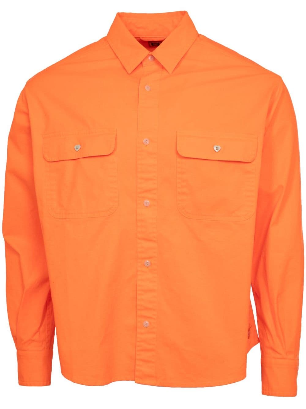 Human Made Work Twill Cotton Shirt In Orange