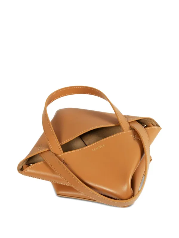 LOEWE Mini Puzzle Fold Tote Bag | Brown | FARFETCH