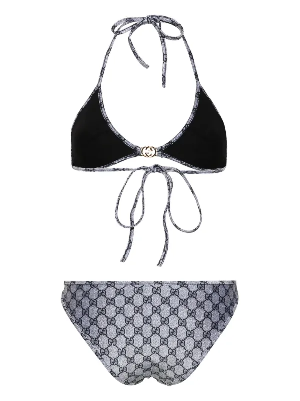 Gucci GG Supreme print bikini women Polyamide Elastane Polyamide Elastane L Blue