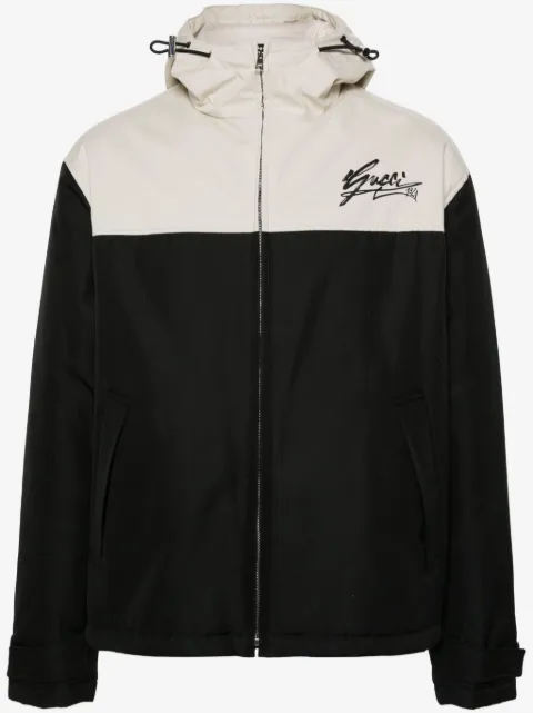 Gucci canvas hooded jacket