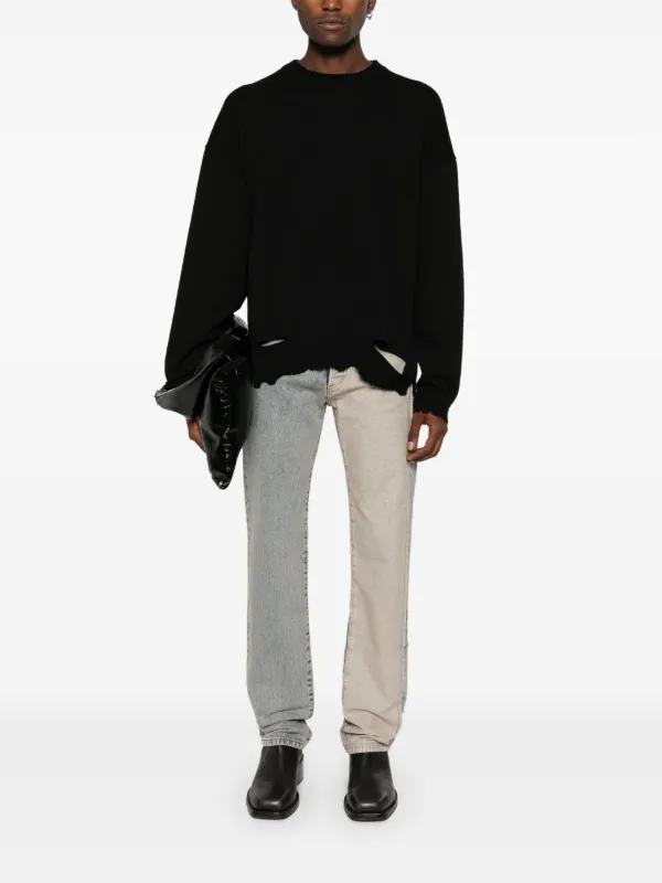 Helmut Lang ダメージ プルオーバー | ブラック | FARFETCH JP