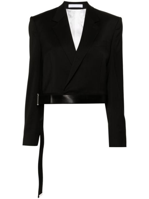 Helmut Lang blazer corto con diseño cruzado