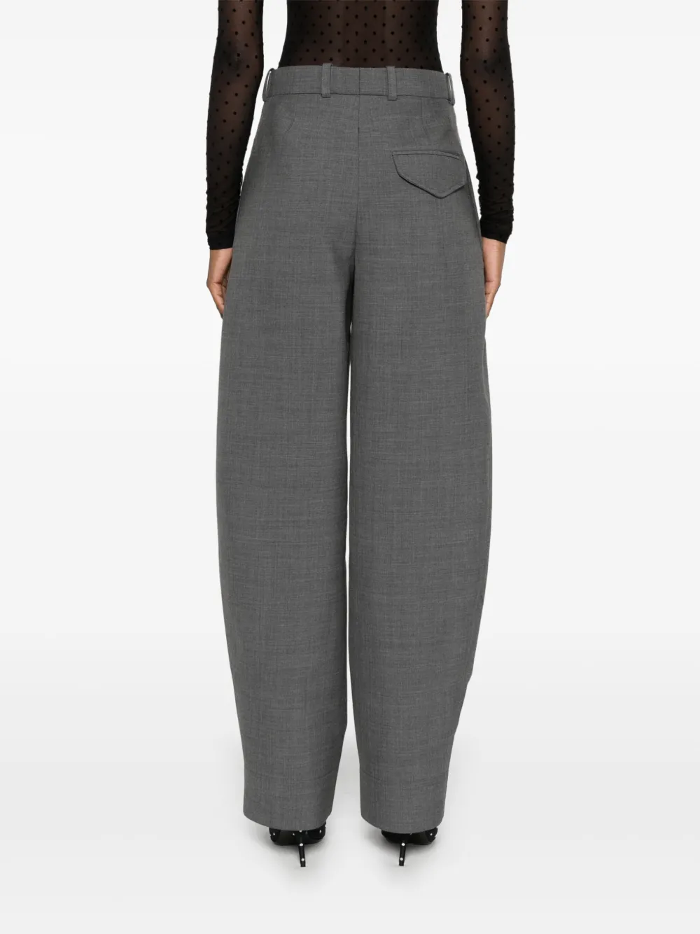 Wardrobe.nyc Gray Low Rise Trousers In Grey