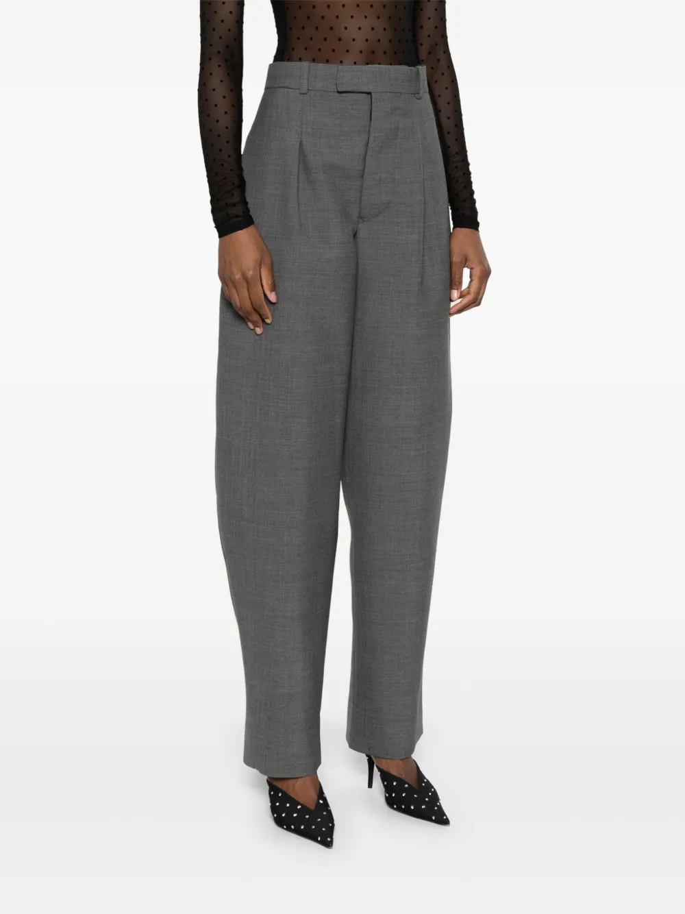 Wardrobe.nyc Gray Low Rise Trousers In Grey