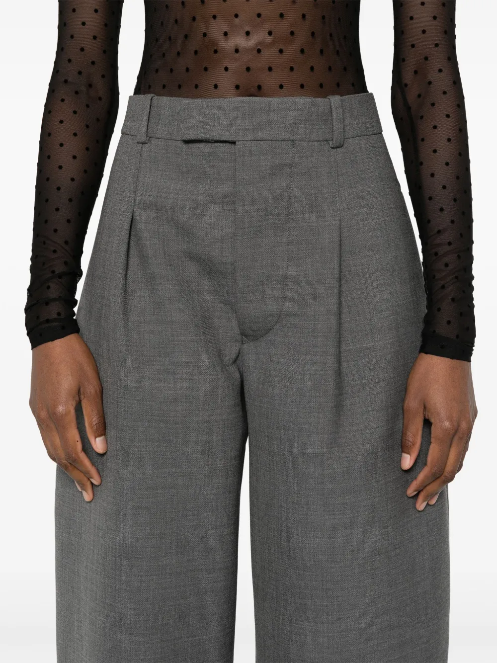 Wardrobe.nyc Gray Low Rise Trousers In Grey