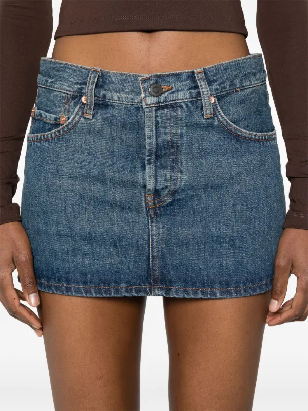 スカート THE ATTICO Women Mini Skirts 24A247WCS191D049 176 BLUE THE ATTICO Denim mini skirt | NET-A-PORTER
