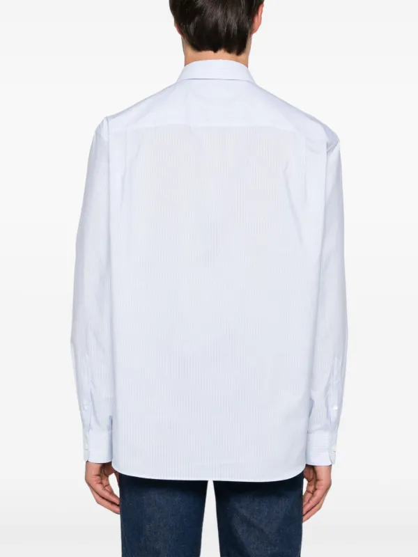 Gucci Striped Cotton Shirt | Blue | FARFETCH IN