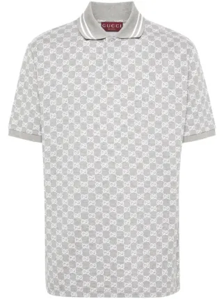 Gucci GG Jacquard Polo Shirt | Grey | FARFETCH