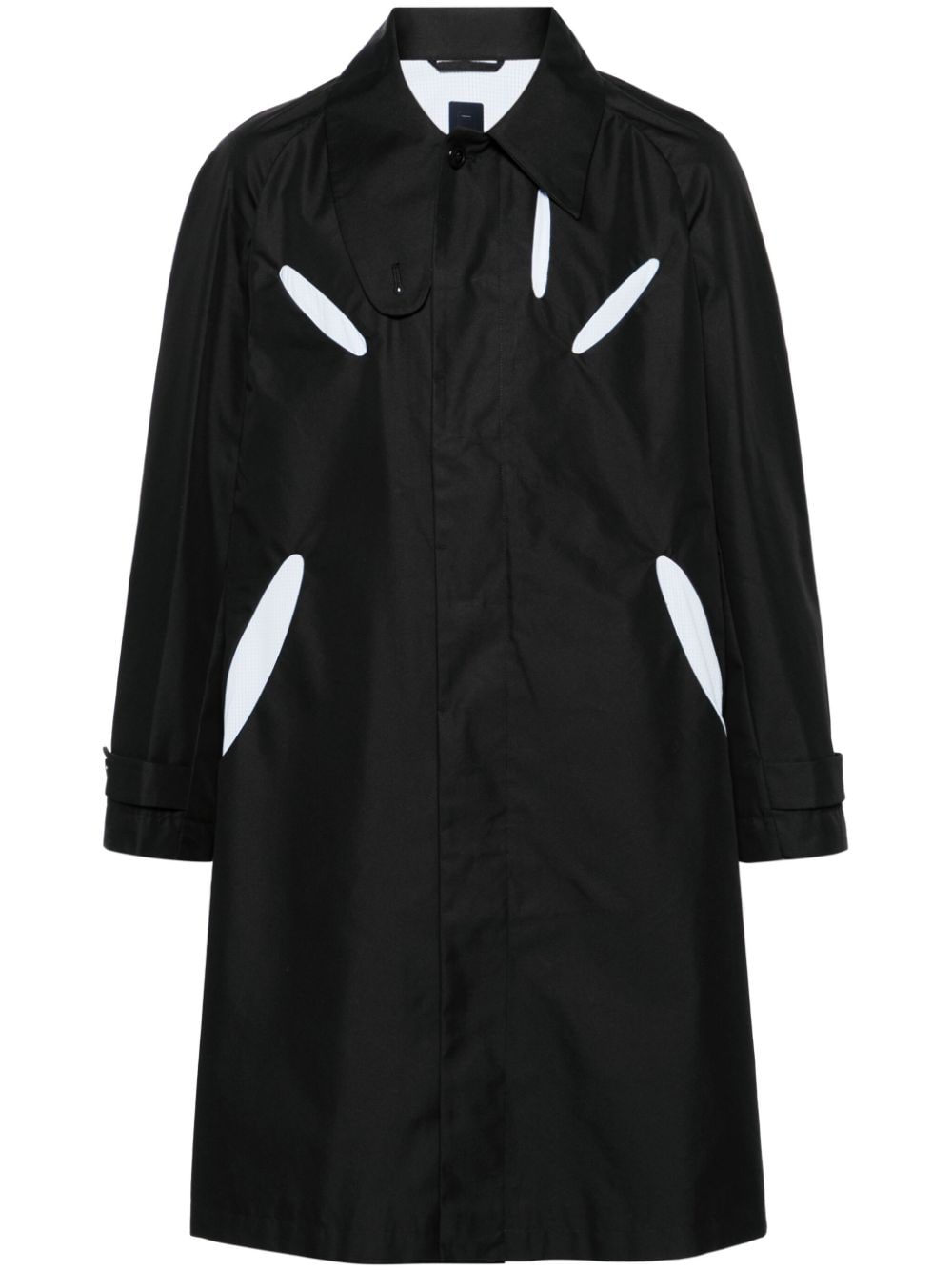 J.LAL Aperture cut-out trench coat - Nero