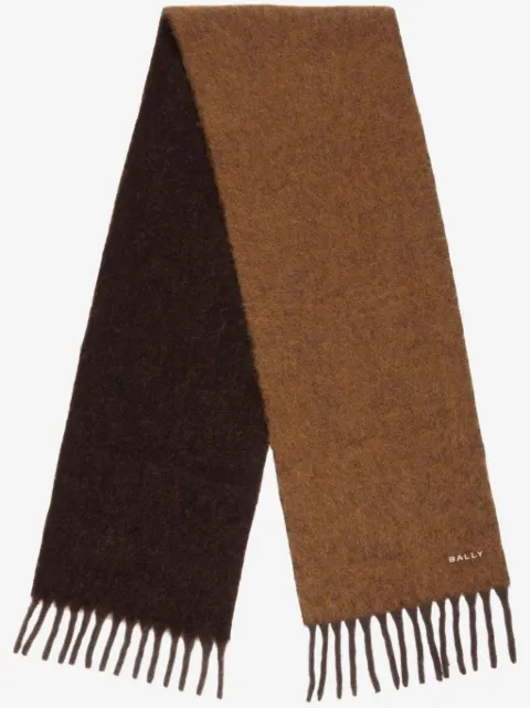Bally logo-embroidered scarf