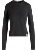 Bally logo-patch cashmere jumper - Grey