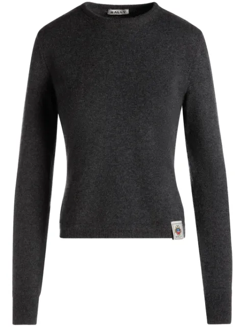 Bally logo-patch cashmere jumper