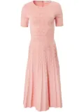 Carolina Herrera pointelle-knit midi dress - Pink