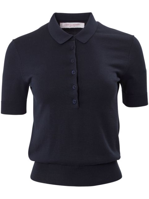 Carolina Herrera silk-cotton knitted polo shirt Women