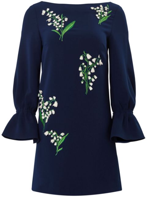 Carolina Herrera floral-embroidered mini dress Women