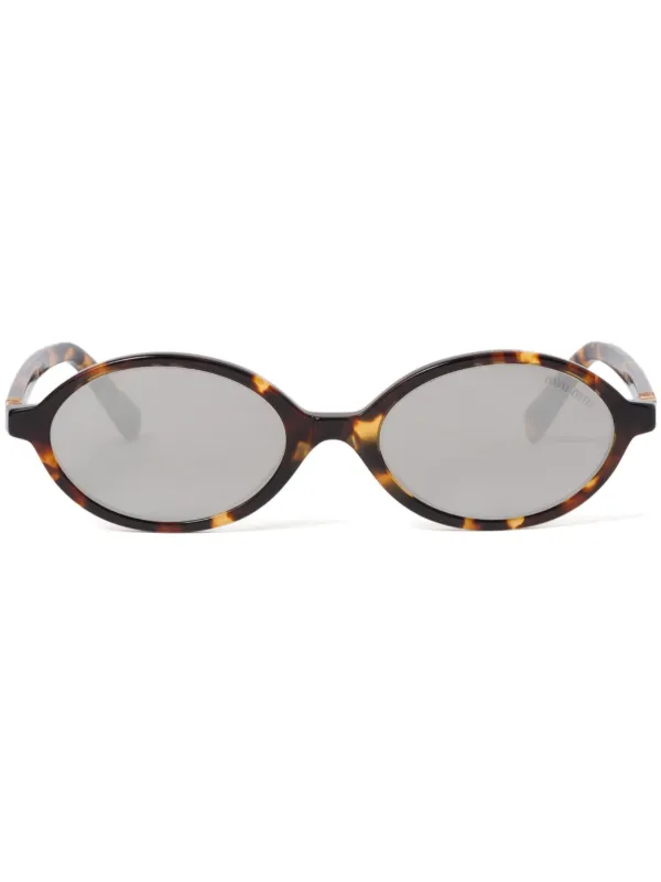MiuMiu Miu Regard オーバル型 メガネ 上品 知的 フレーム ロゴ MiuMiu Miu Regard オーバル型 メガネ 上品 知的 フレーム ロゴ