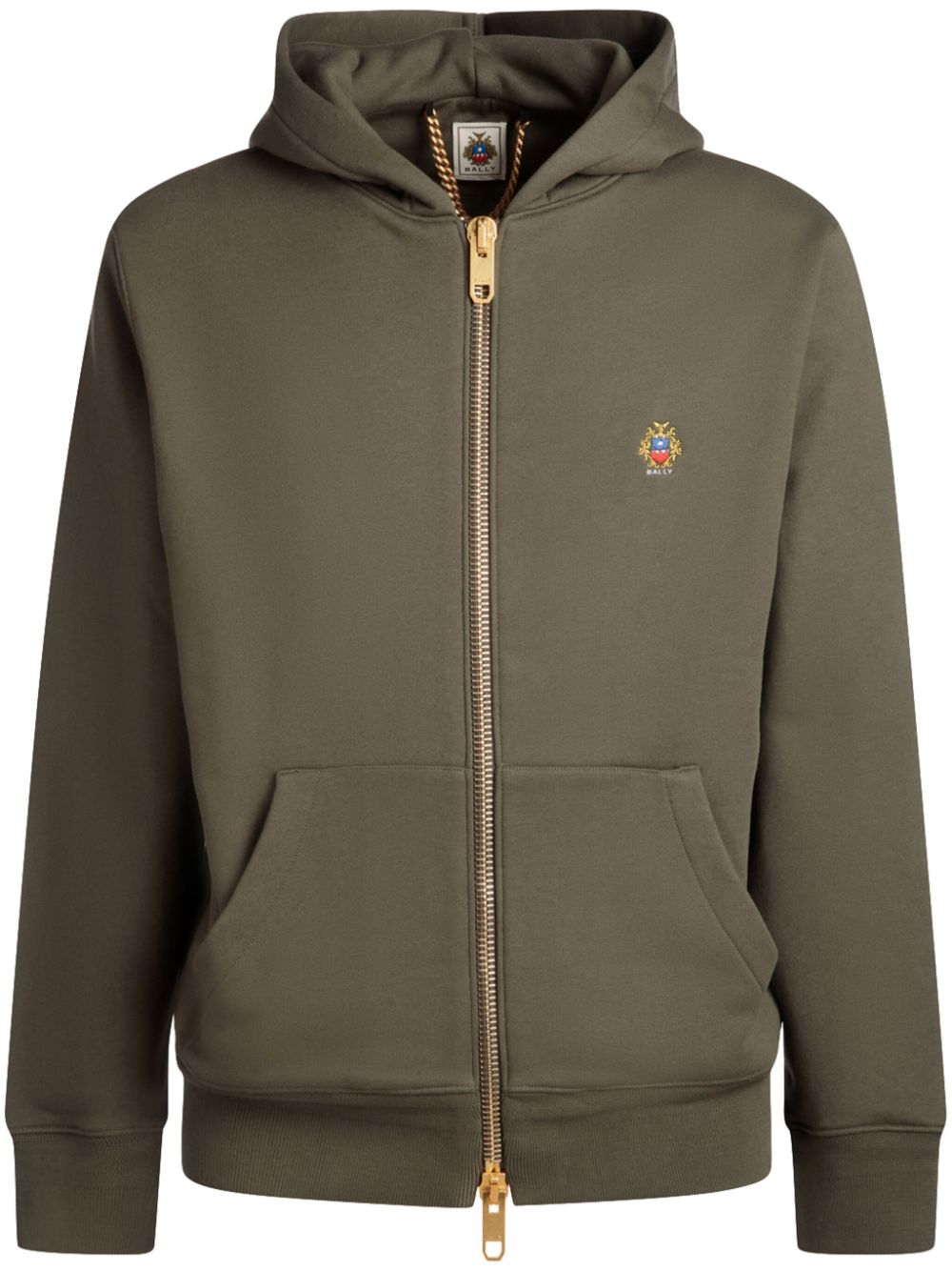 Bally X Adrien Brody Logo-embroidered Hoodie In Green