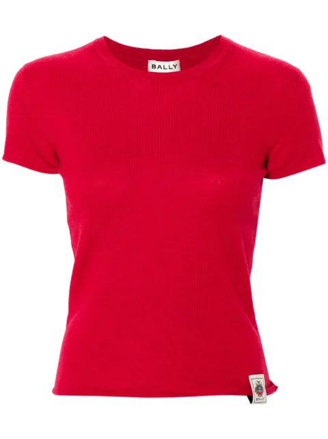 Bally playera de cachemira con parche del logo