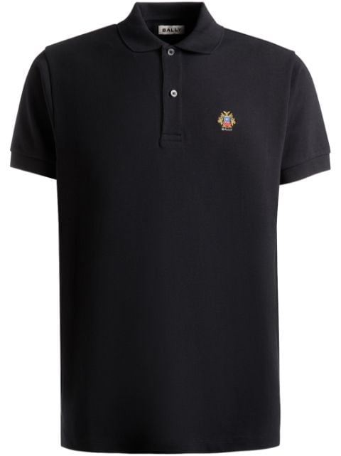 Bally playera tipo polo con parche del logo