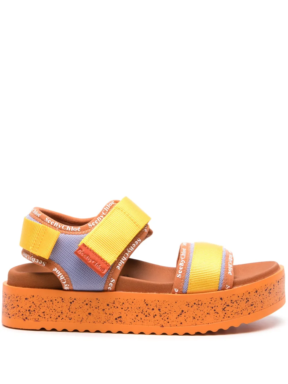 See by Chloé Pipper 45mm flatform sandals Orange