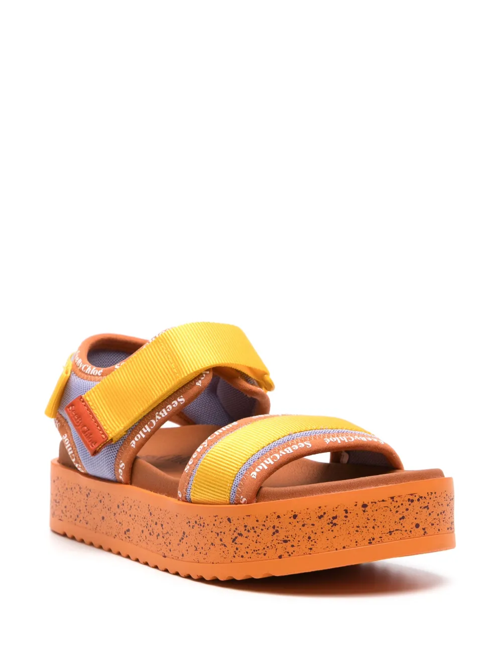 See by Chloé Pipper 45mm flatform sandals Orange