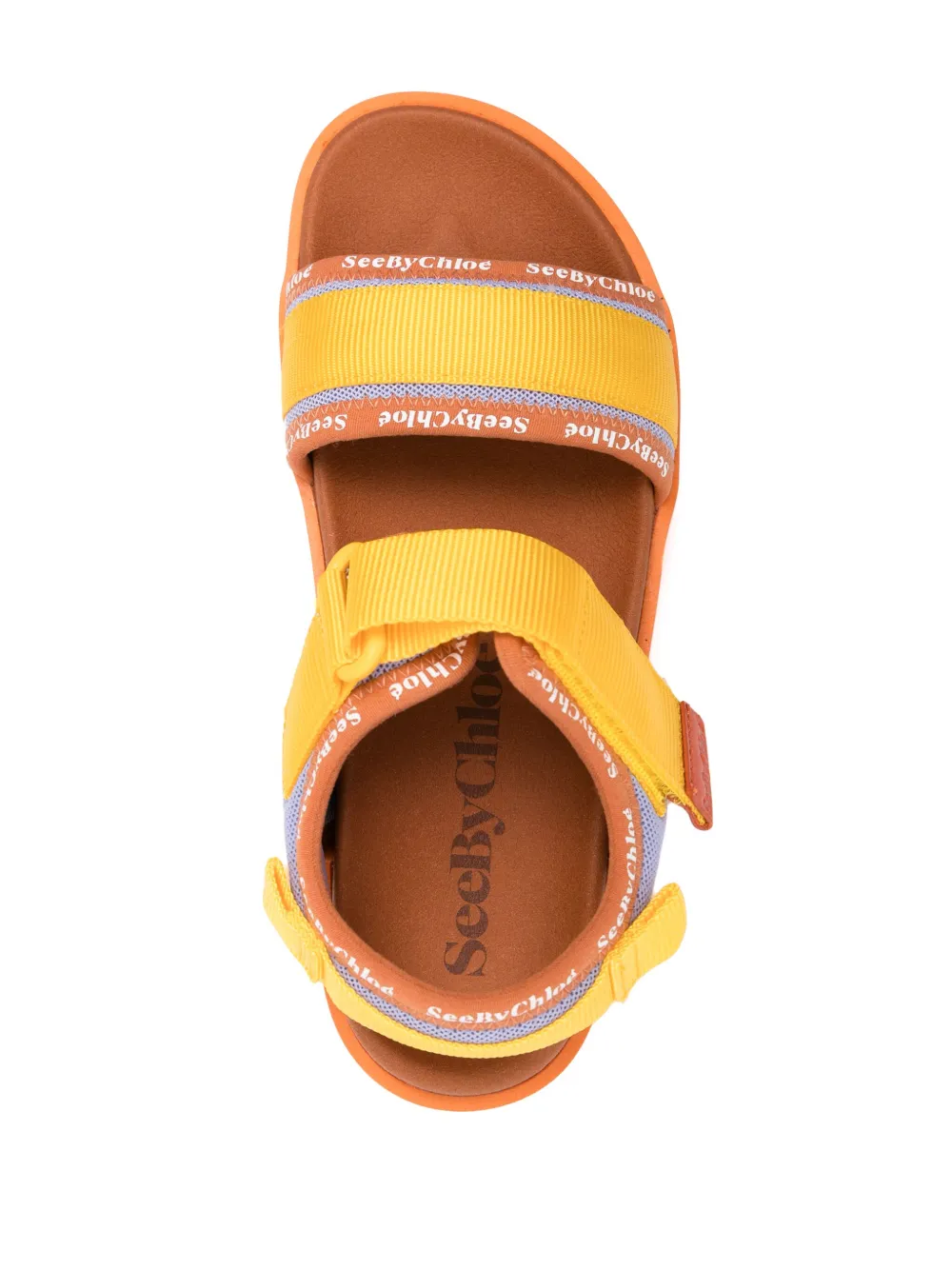 See by Chloé Pipper 45mm flatform sandals Orange