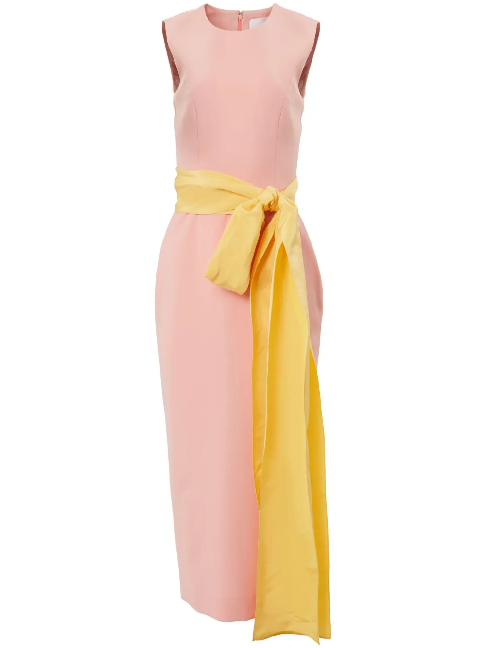 Carolina Herrera Midi-jurk met ceintuur Roze