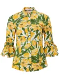 Carolina Herrera tulip-print cotton shirt - Yellow