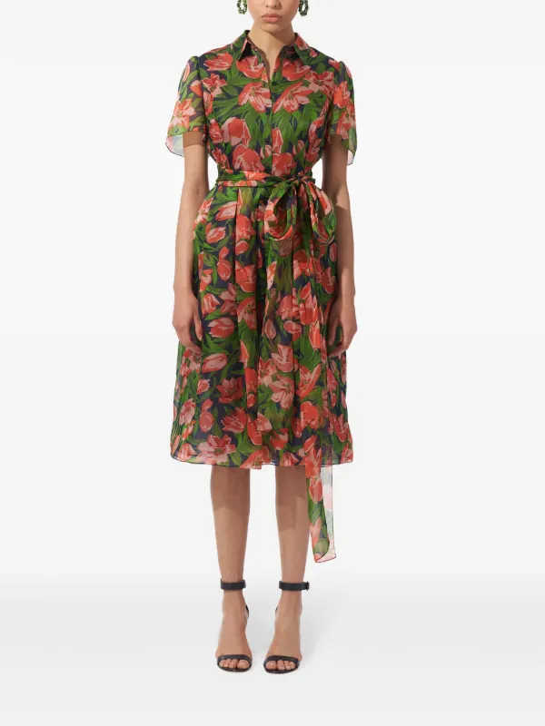 Carolina Herrera プリント シャツドレス | グリーン | FARFETCH JP