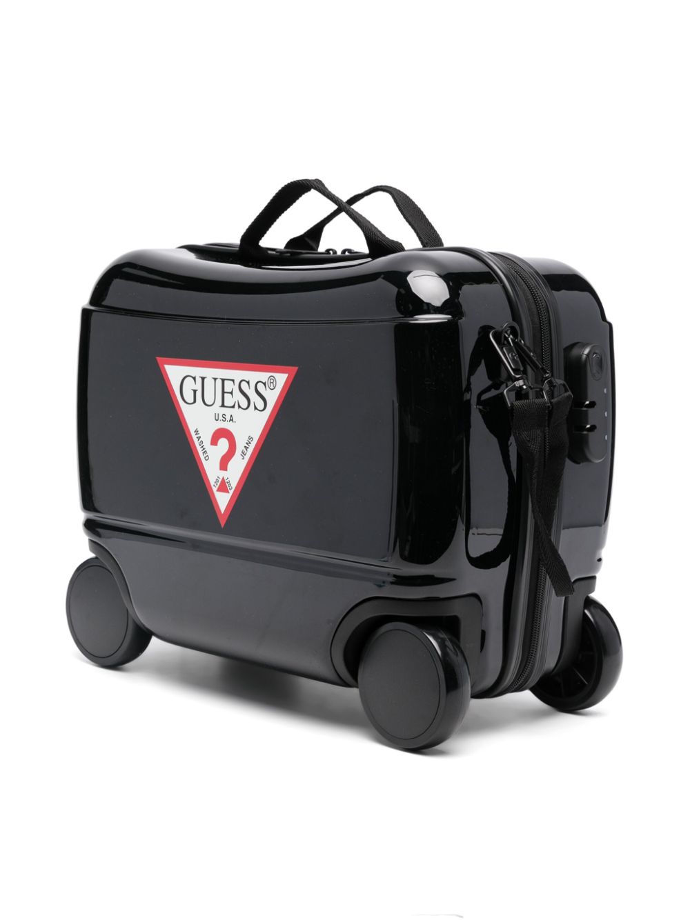 guess kids Rolkoffer met logoprint - Zwart