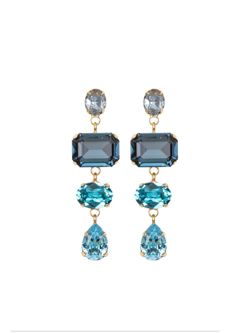 Jennifer Behr Alyssa Crystal Drop Earrings In Blue
