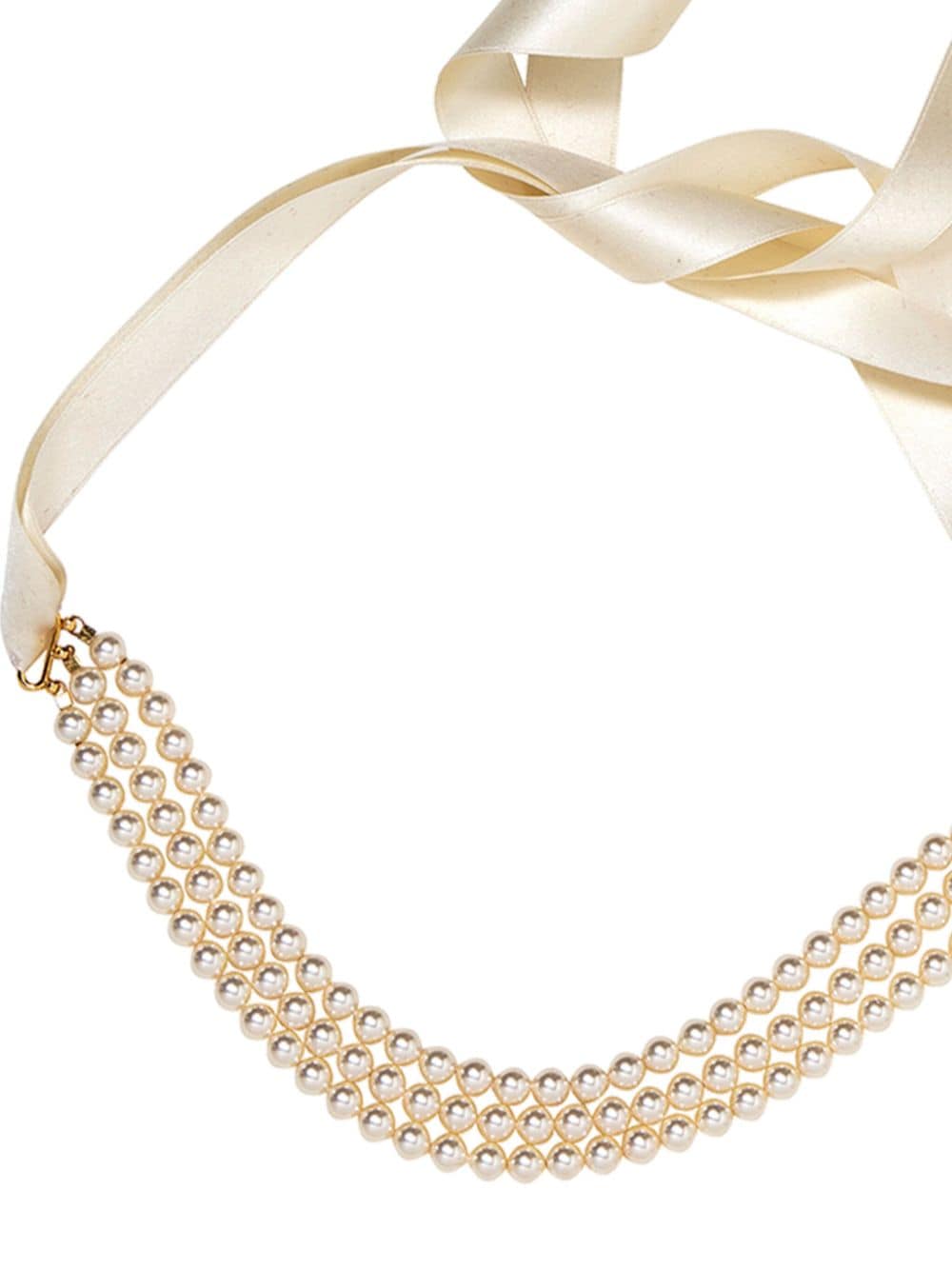 Shop Jennifer Behr Blaire Faux Pear-embellished Choker In Neutrals