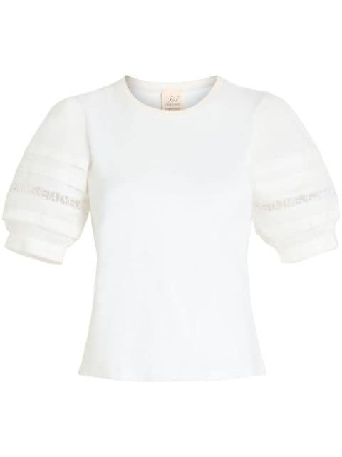 Cinq A Sept Corianna ruffle-detail cotton T-shirt