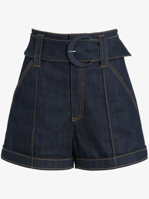 Cinq A Sept Aldi belted denim shorts