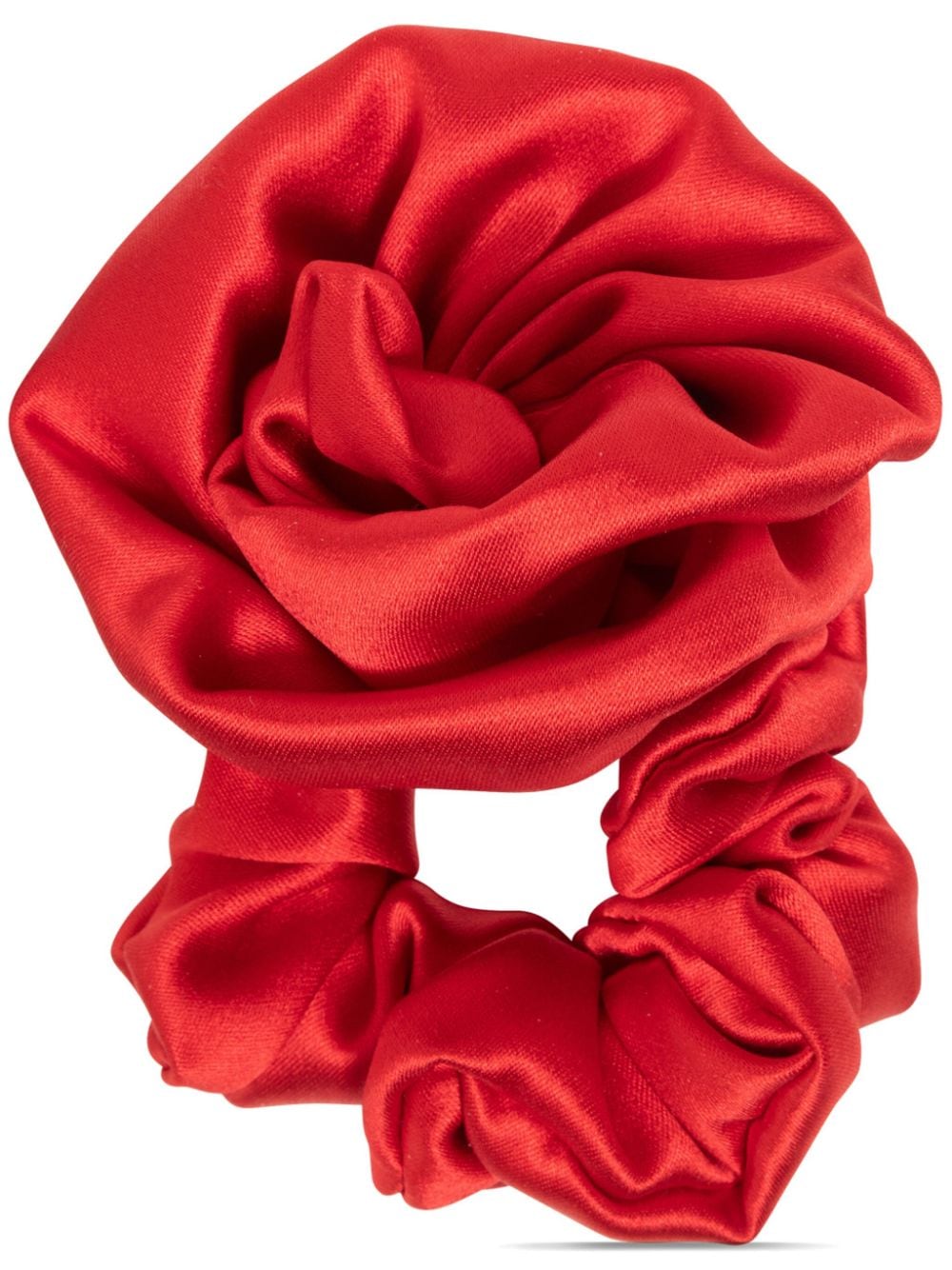 Jennifer Behr Alma floral-appliquéd scrunchie - Rosso