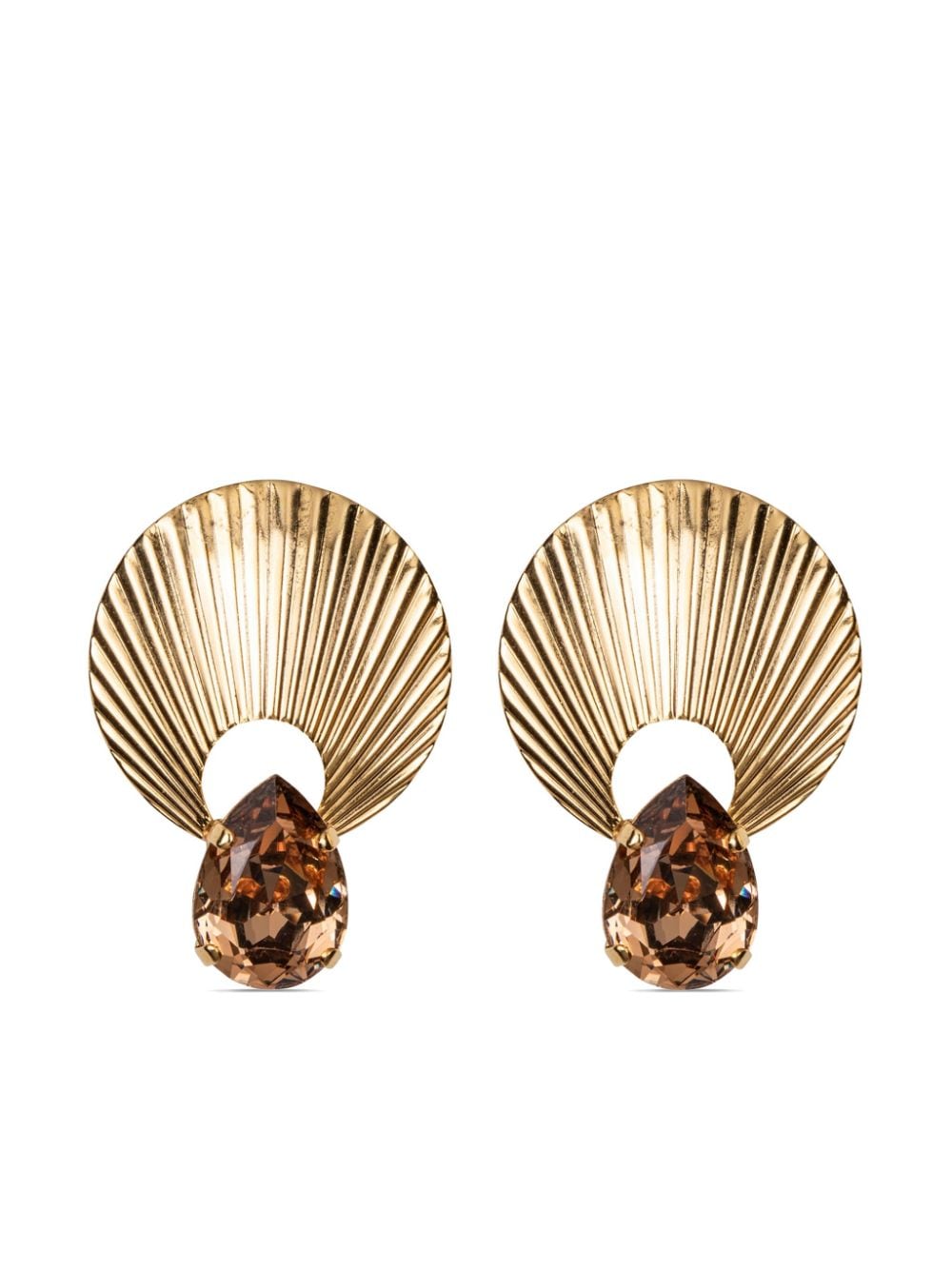 Jennifer Behr Luana crystal-embellished earrings - Oro