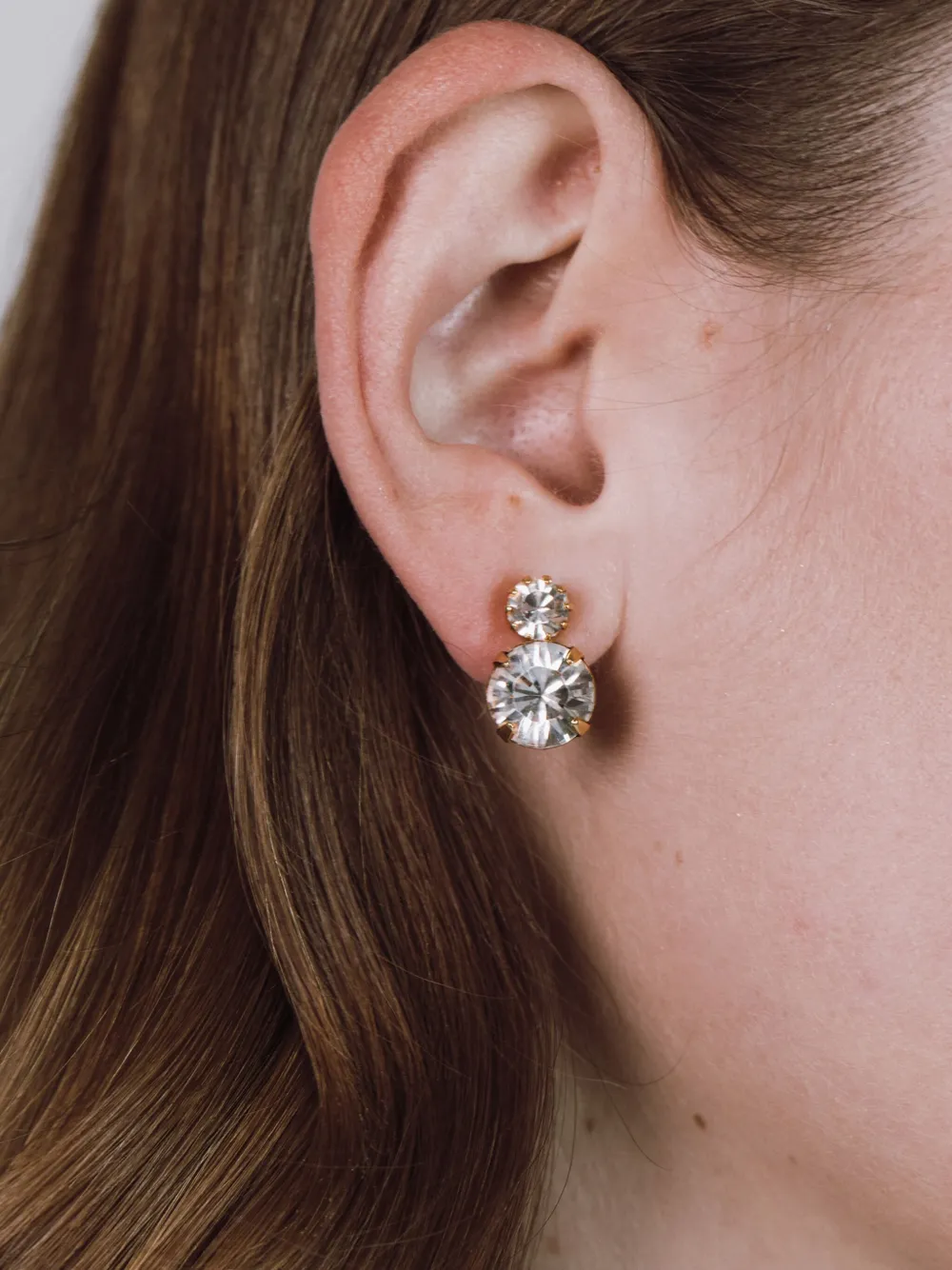 美品　Jennifer Beherクリスタルドロップピアス Jennifer Behr クリスタル ドロップピアス | シルバートーン