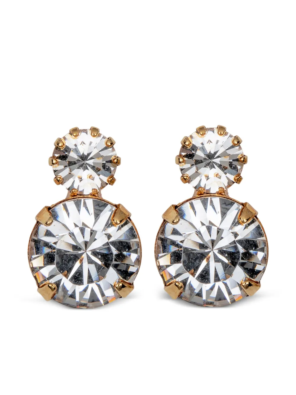 Jennifer Behr Mila Crystal Drop Earrings In Gold