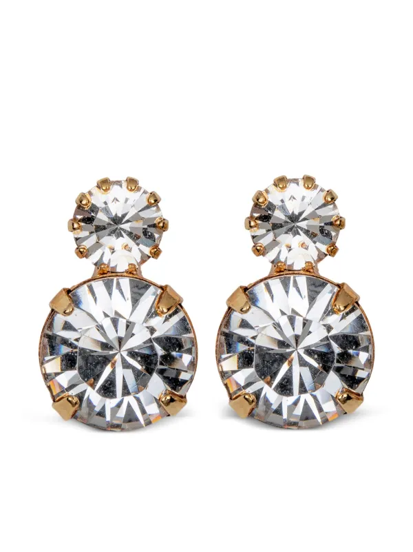 美品　Jennifer Beherクリスタルドロップピアス Jennifer Behr Mirabelle クリスタル ドロップピアス | ホワイト