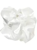 Jennifer Behr ruffled silk-satin claw clip - White