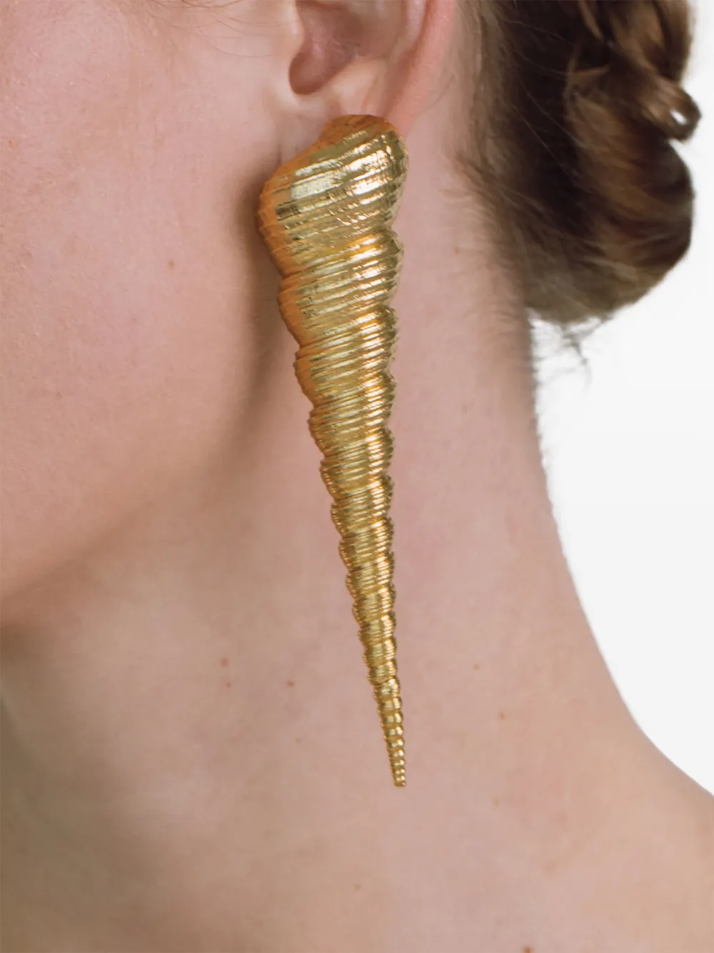 Jennifer Behr Bronte Brushed-finish Earrings In Gold
