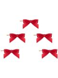 Jennifer Behr Emma bow bobby pin set - Red