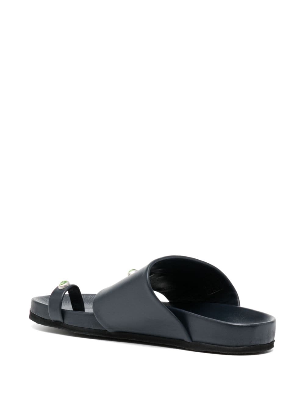 Shop Madison.maison Tyche Navy Toe Ring Sandal In Blue