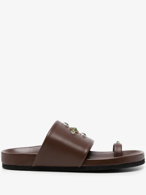 Madison.Maison Tyche Chocolate Toe Ring Sandals