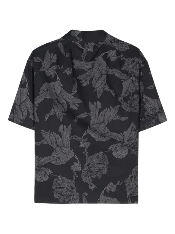 Neil Barrett floral-print Bowling Shirt | Blue | FARFETCH