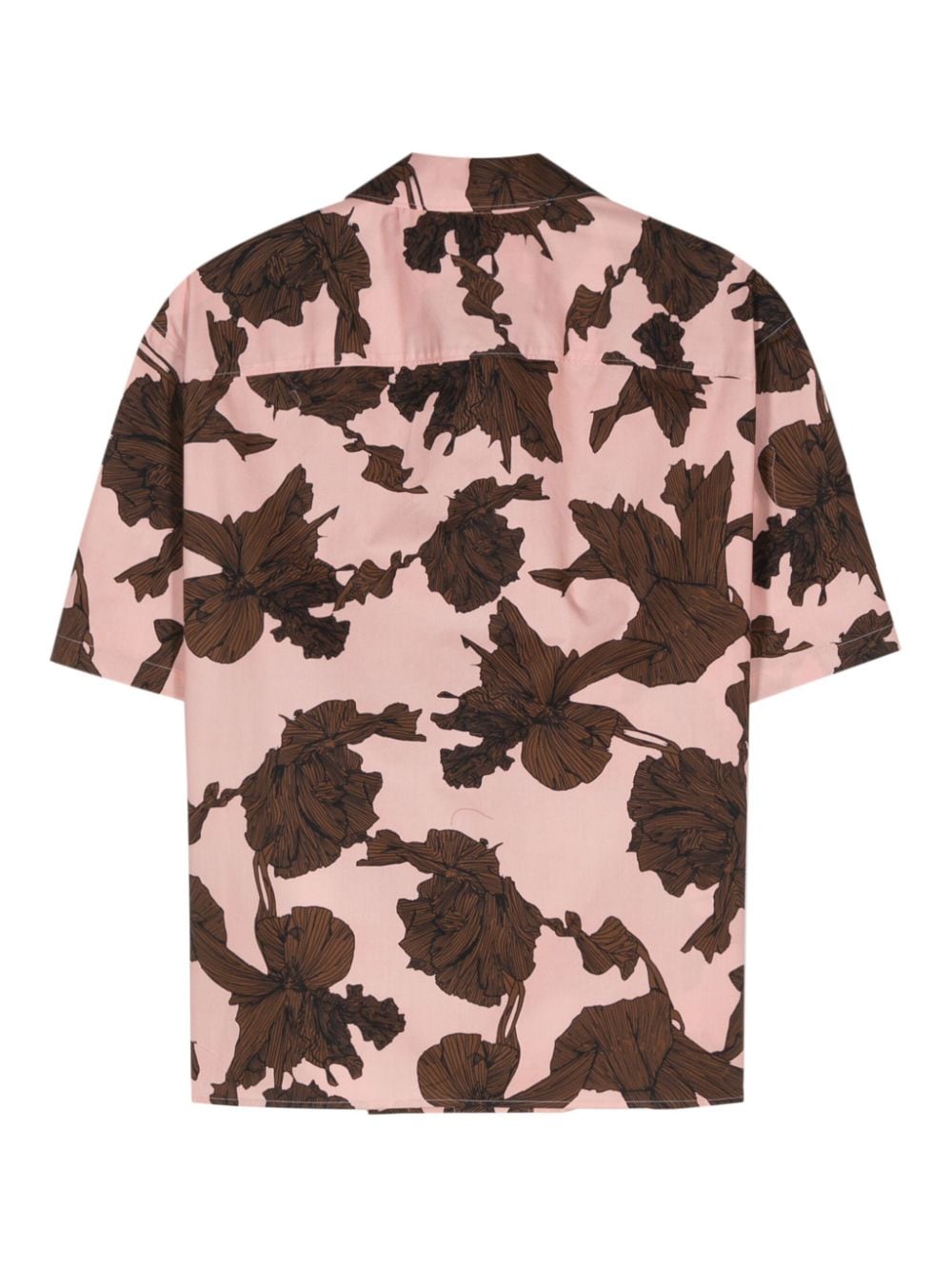 Shop Neil Barrett Floral-print Bowling Shirt In Pink