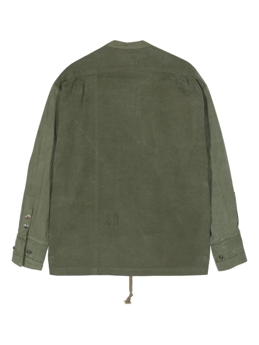 Greg Lauren cotton zip-up jacket Groen