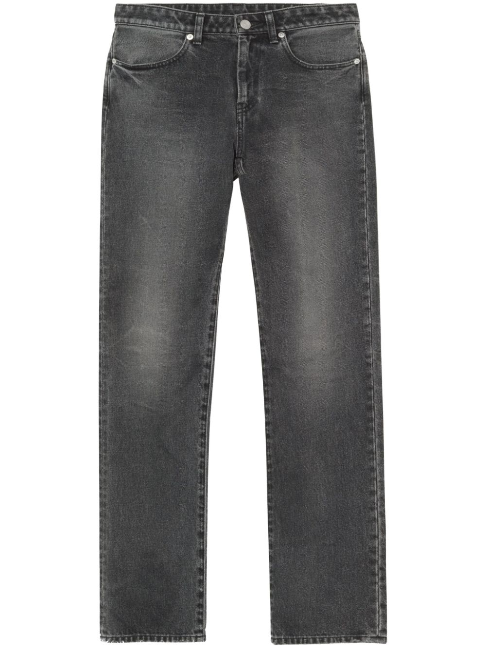 John Elliott Taylor Straight-leg Mid-rise Jeans In Gray