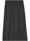 John Elliott elasticated-waist silk midi skirt - Black